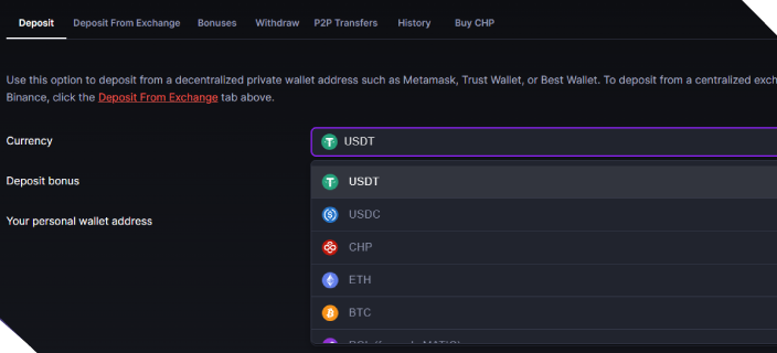 Deposit Litecoin